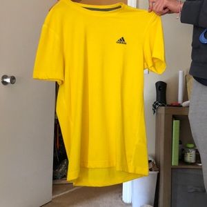 Adidas Bright Yellow Climalite workout shirt